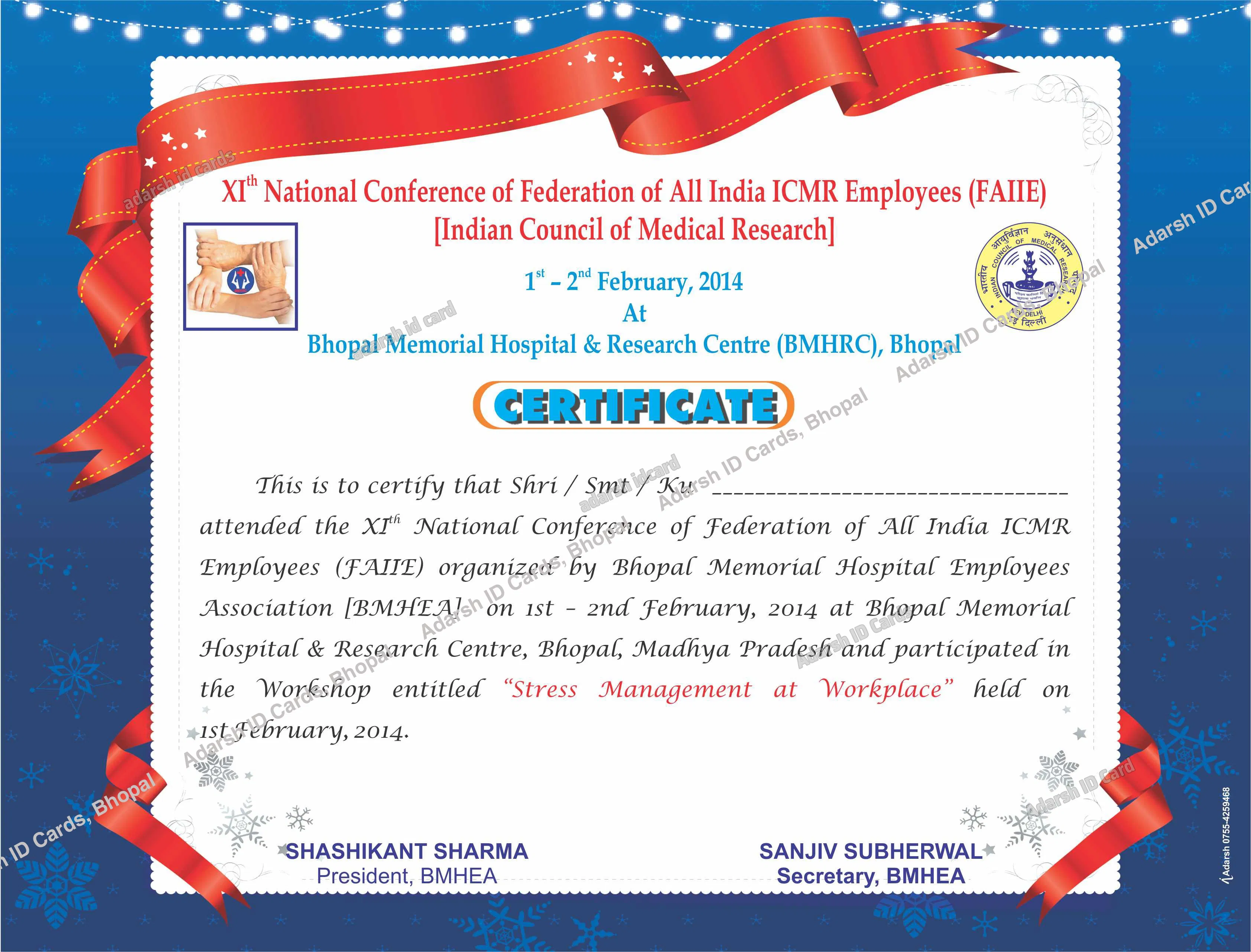 Certificates 192CE0 - Certificates Printing Services Bhopal Madhya Pradesh