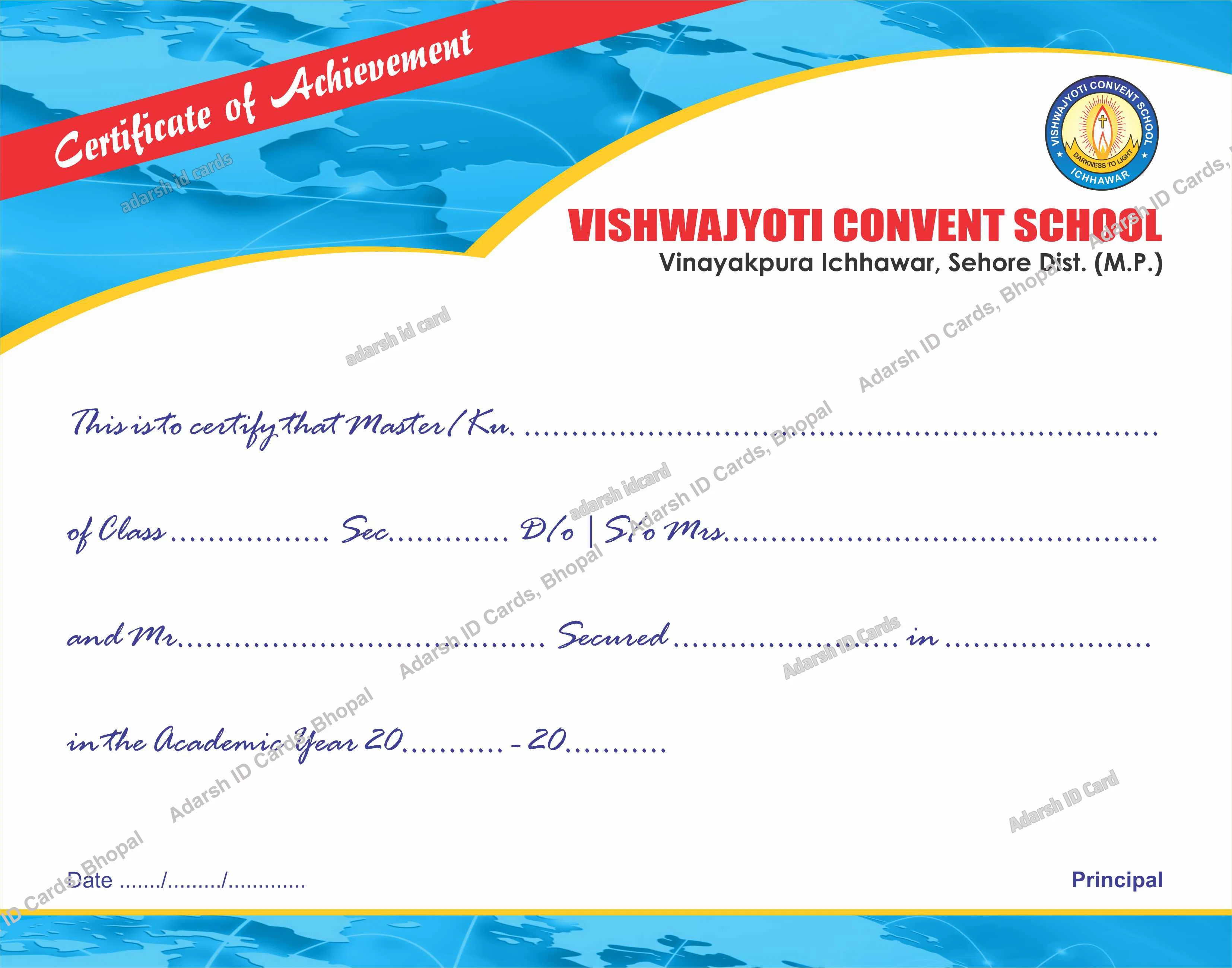 Certificates 6D0C5D - Certificates Printing Services Bhopal Madhya Pradesh