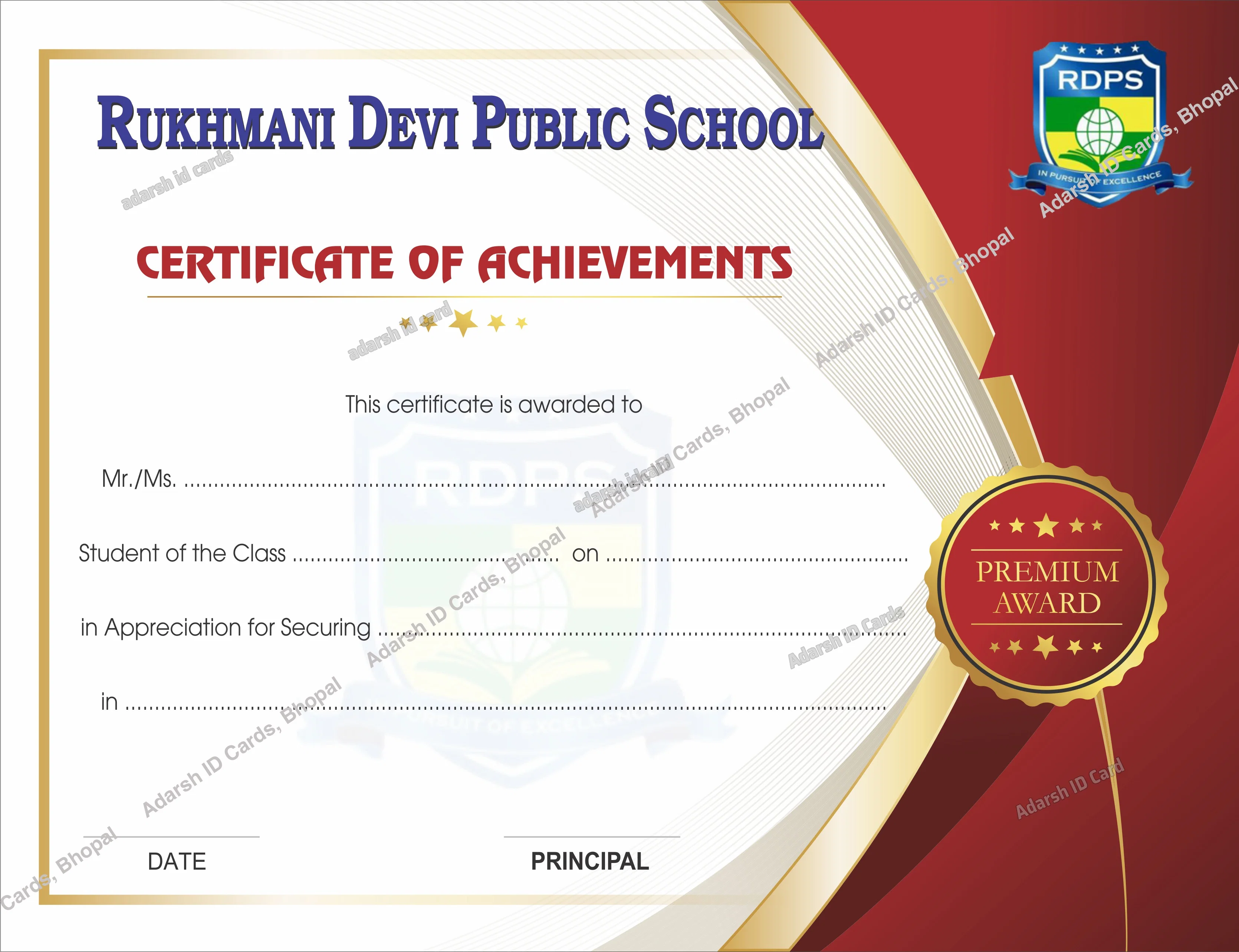 Certificates 1C88D7 - Certificates Printing Services Bhopal Madhya Pradesh