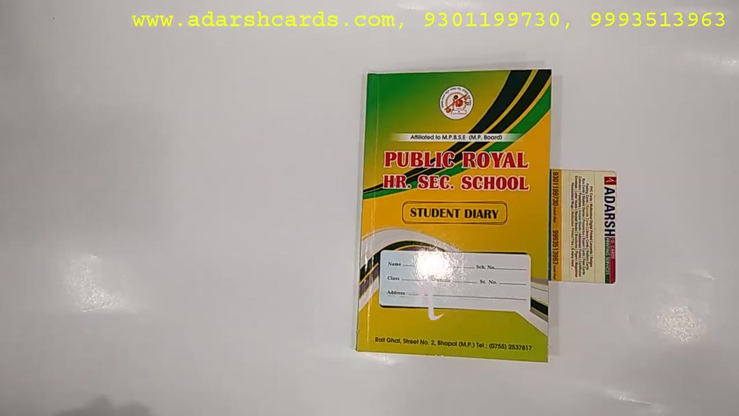 Student Diaries 5C484E showcase - Adarsh ID Cards Bhopal